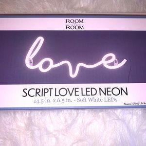 Script love led neon sign